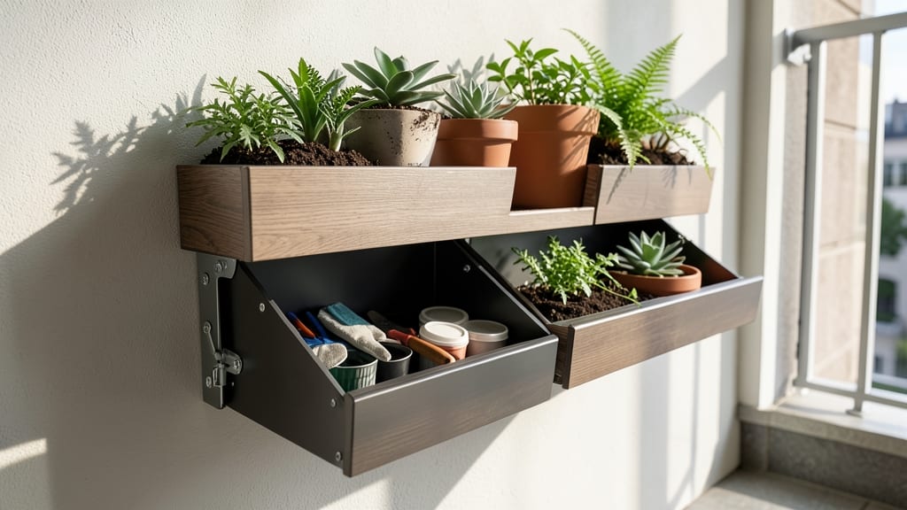 Wall-Mounted Vertical Potting Bench