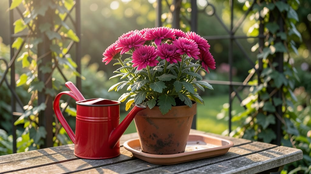 How Much Water Do Potted Mums Need: Seasonal Adjustments for Thriving Blooms