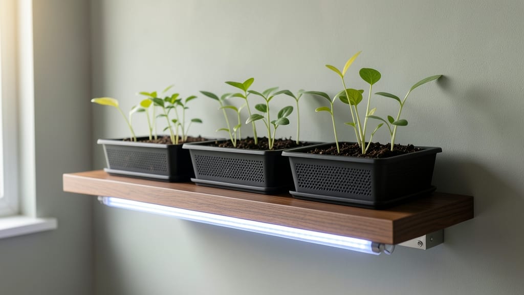 Floating Shelf Seedling Station