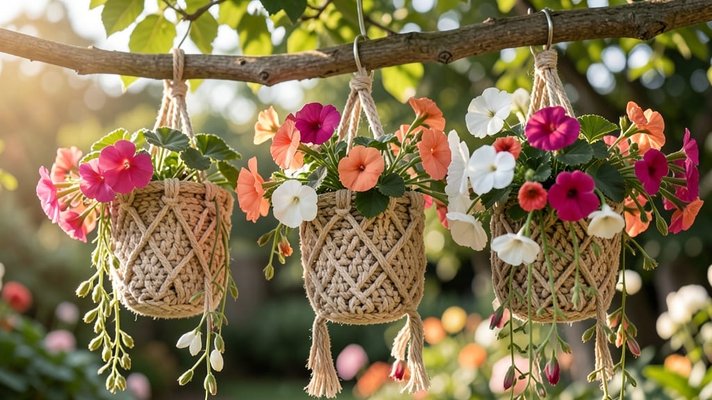 Hanging Macramé Pocket Planters